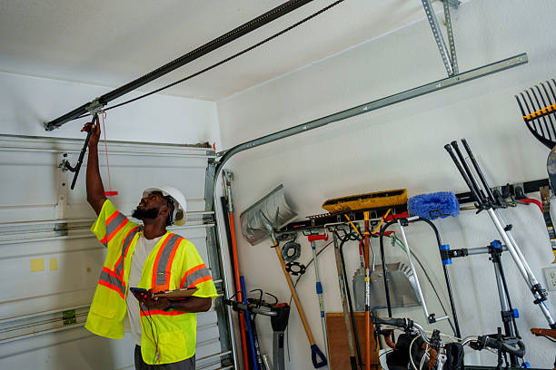 Professional Garage Door Panel Replacement technician working in Northwest Ithaca, NY